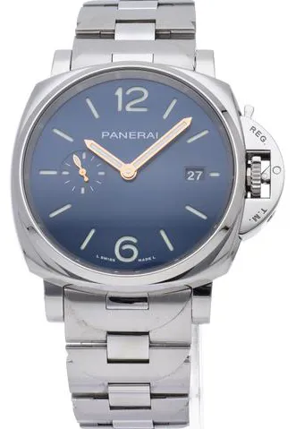 Panerai Luminor Marina PAM 01124 42mm Stainless steel Blue 1