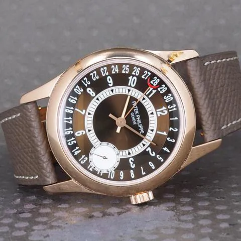 Patek Philippe Calatrava 6000R-001 37mm Rose gold Brown 4