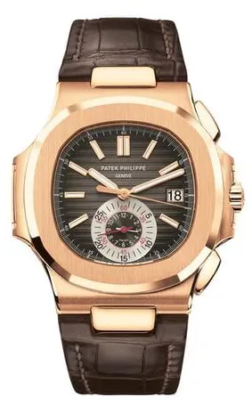 Patek Philippe Nautilus 5980R-001 40.5mm Rose gold Brown