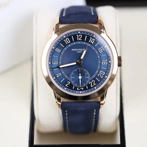 Patek Philippe Travel Time 5224R-001 42mm Rose gold Blue 1