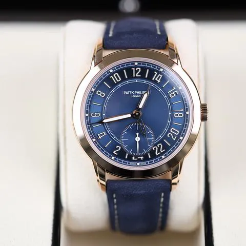 Patek Philippe Travel Time 5224R-001 42mm Rose gold Blue 2