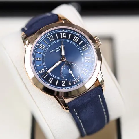 Patek Philippe Travel Time 5224R-001 42mm Rose gold Blue 3