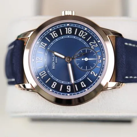 Patek Philippe Travel Time 5224R-001 42mm Rose gold Blue 4