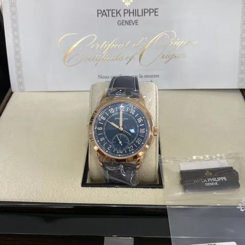 Patek Philippe Travel Time 5224R-001 42mm Rose gold Blue