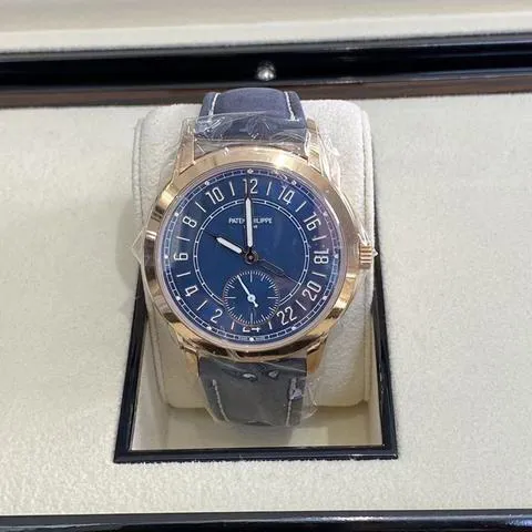 Patek Philippe Travel Time 5224R-001 42mm Rose gold Blue 3