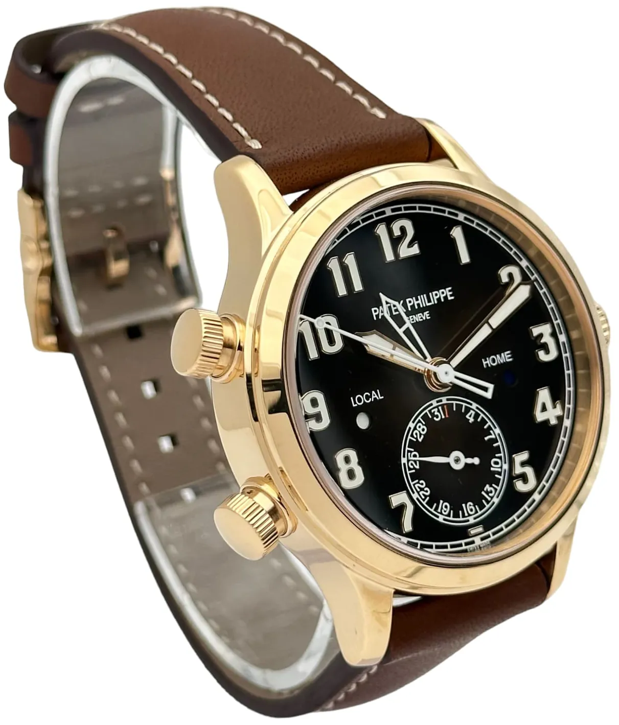 Patek Philippe Calatrava Pilot Travel Time 7234R-001 37.5mm Rose gold Brown 1