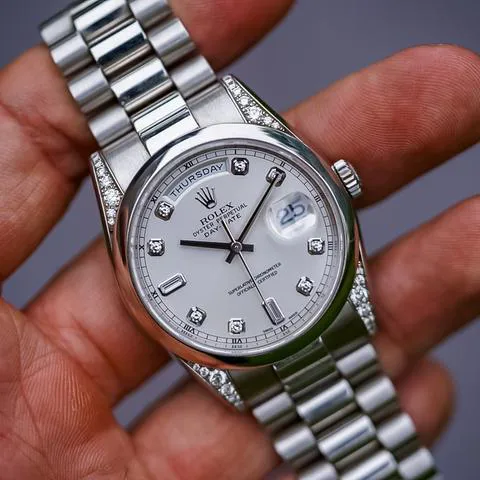 Rolex Day-Date 36 118296 36mm Platinum Silver 1