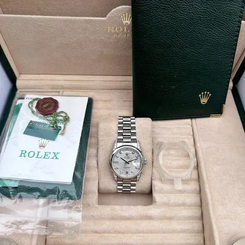 Rolex Day-Date 36 118296 36mm Platinum Silver 3