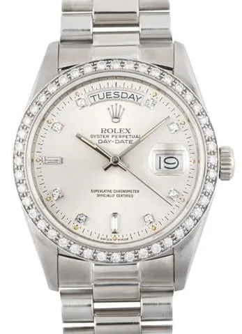 Rolex Day-Date 36 18049A 36mm White gold Silver