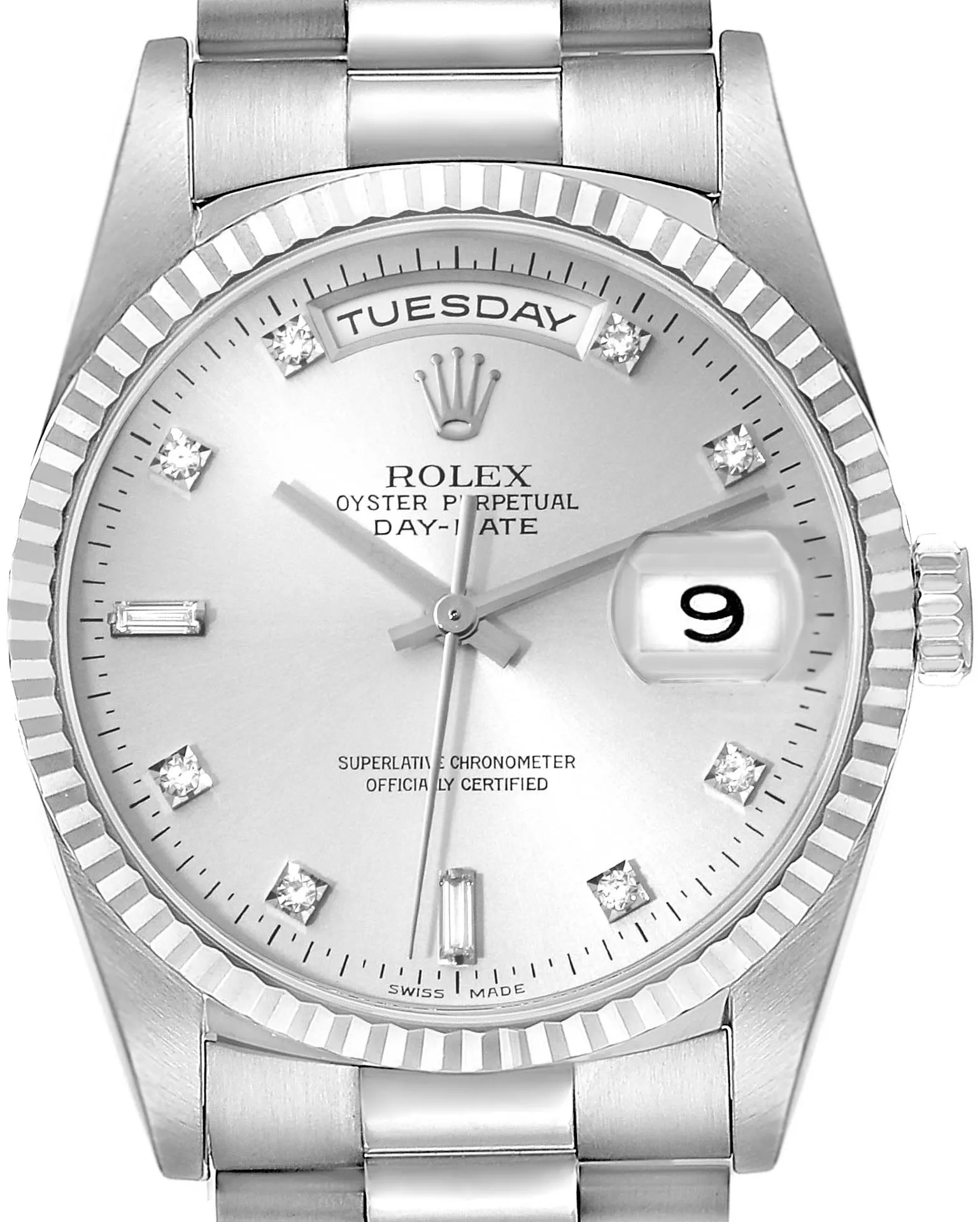 Rolex Day-Date 36 18239 36mm White gold Silver