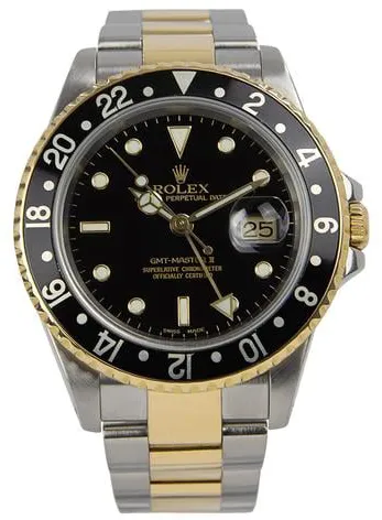 Rolex GMT-Master II 16713 40mm Yellow gold and Stainless steel Black