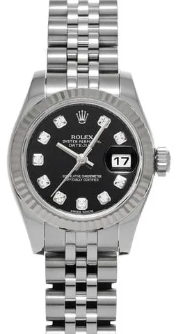 Rolex Lady-Datejust 179174G 26mm Stainless steel Black