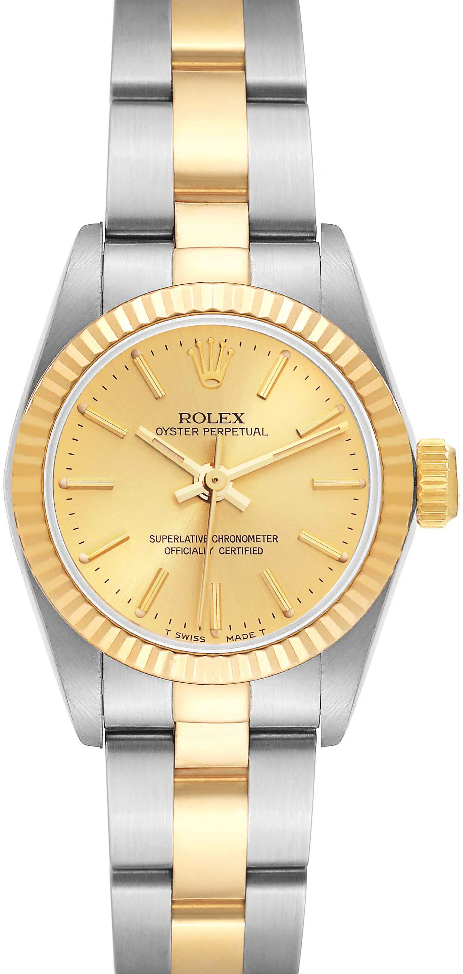 Rolex Oyster Perpetual 67193 24mm Stainless steel Champagne