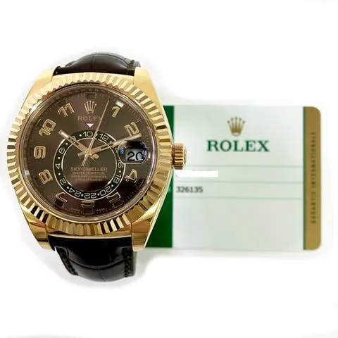 Rolex Sky-Dweller 326135 42mm Rose gold Brown