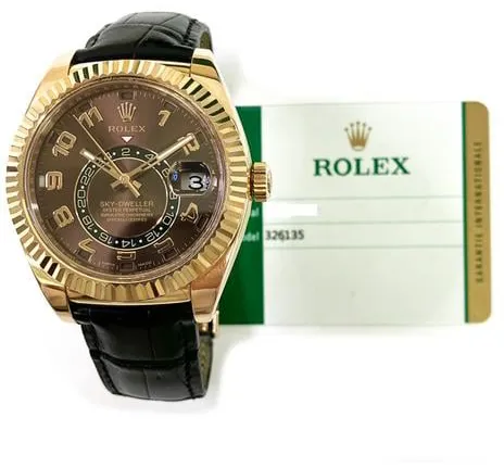 Rolex Sky-Dweller 326135 42mm Rose gold Brown