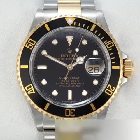 Rolex Submariner Date 16613 T 40mm Yellow gold and Stainless steel Black