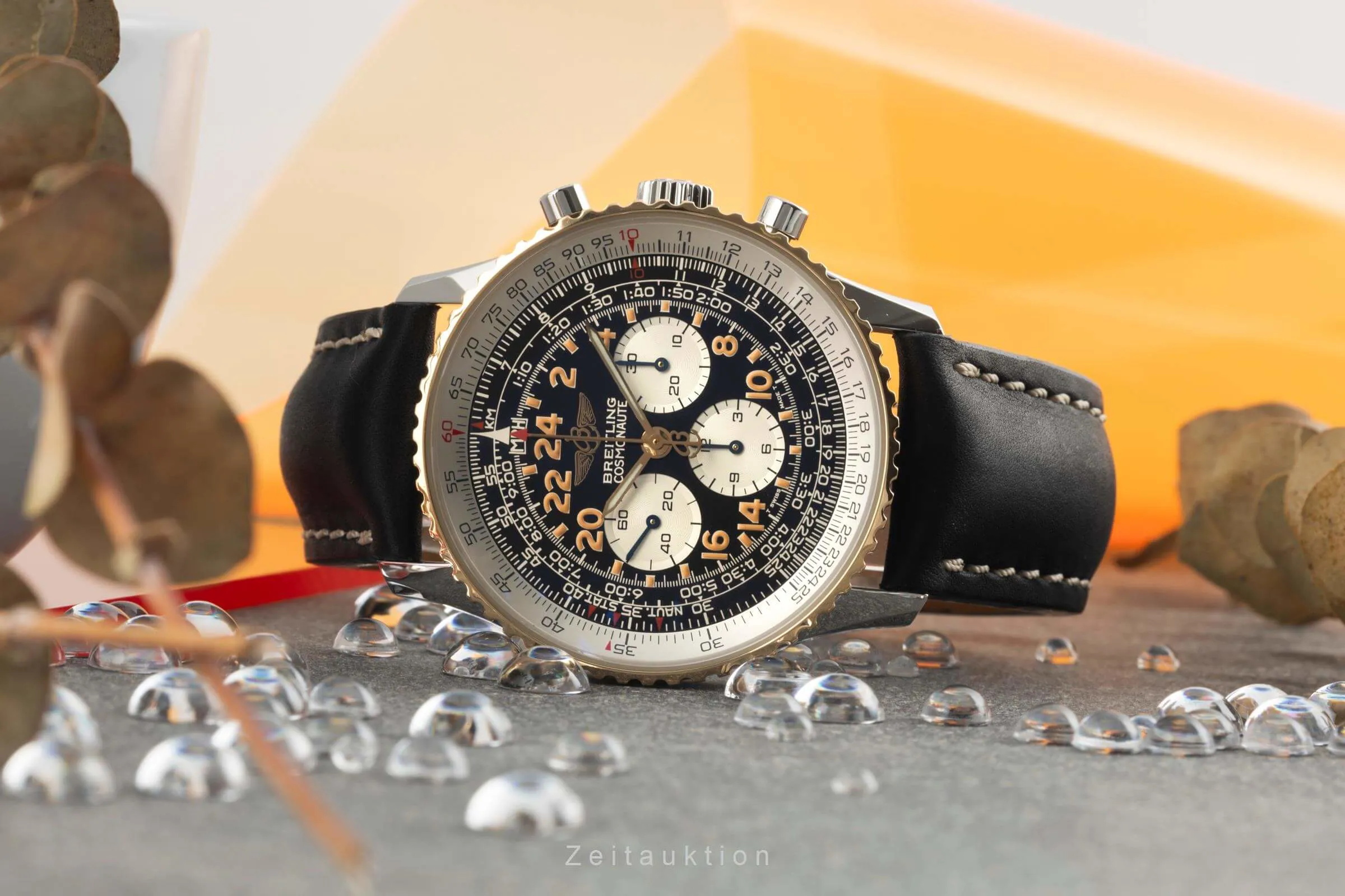 Breitling Navitimer D12022 41mm Yellow gold and Stainless steel Black 1