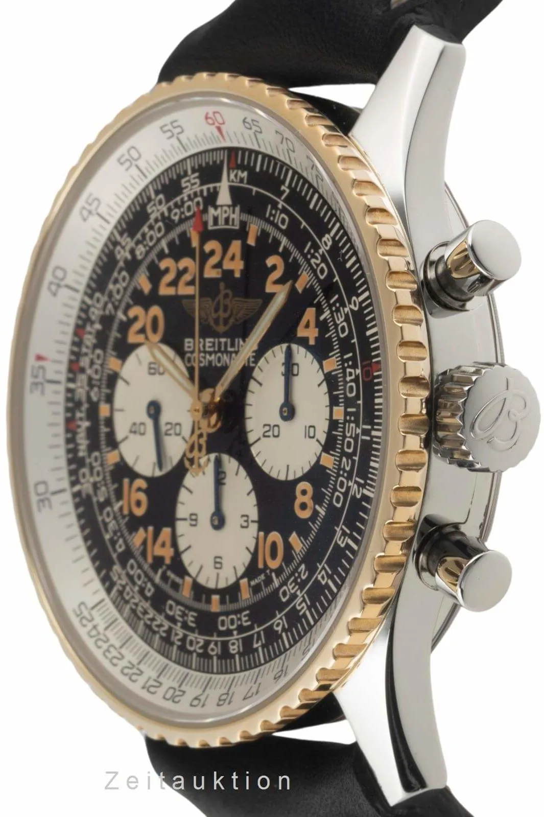 Breitling Navitimer D12022 41mm Yellow gold and Stainless steel Black 5