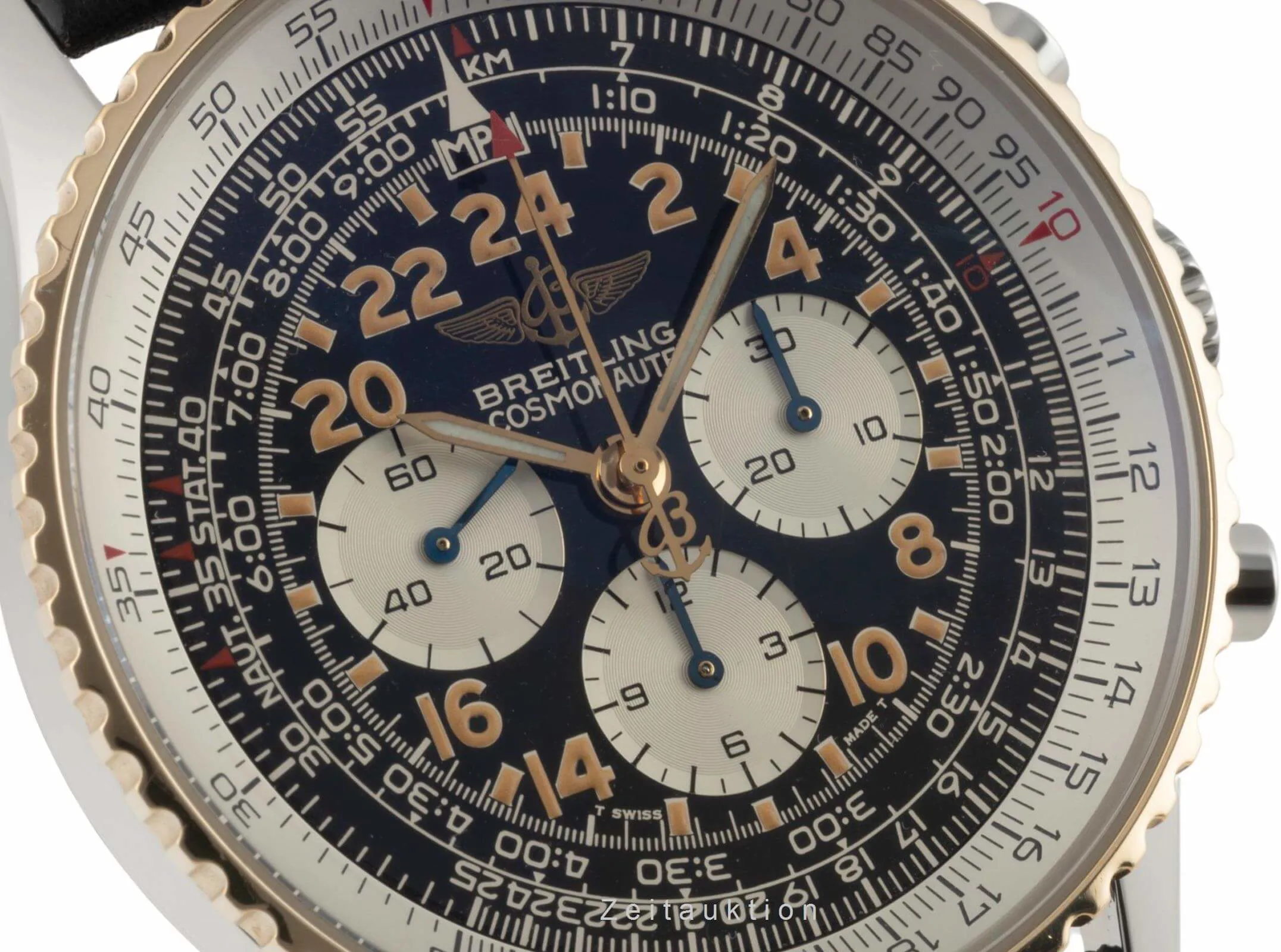 Breitling Navitimer D12022 41mm Yellow gold and Stainless steel Black 9