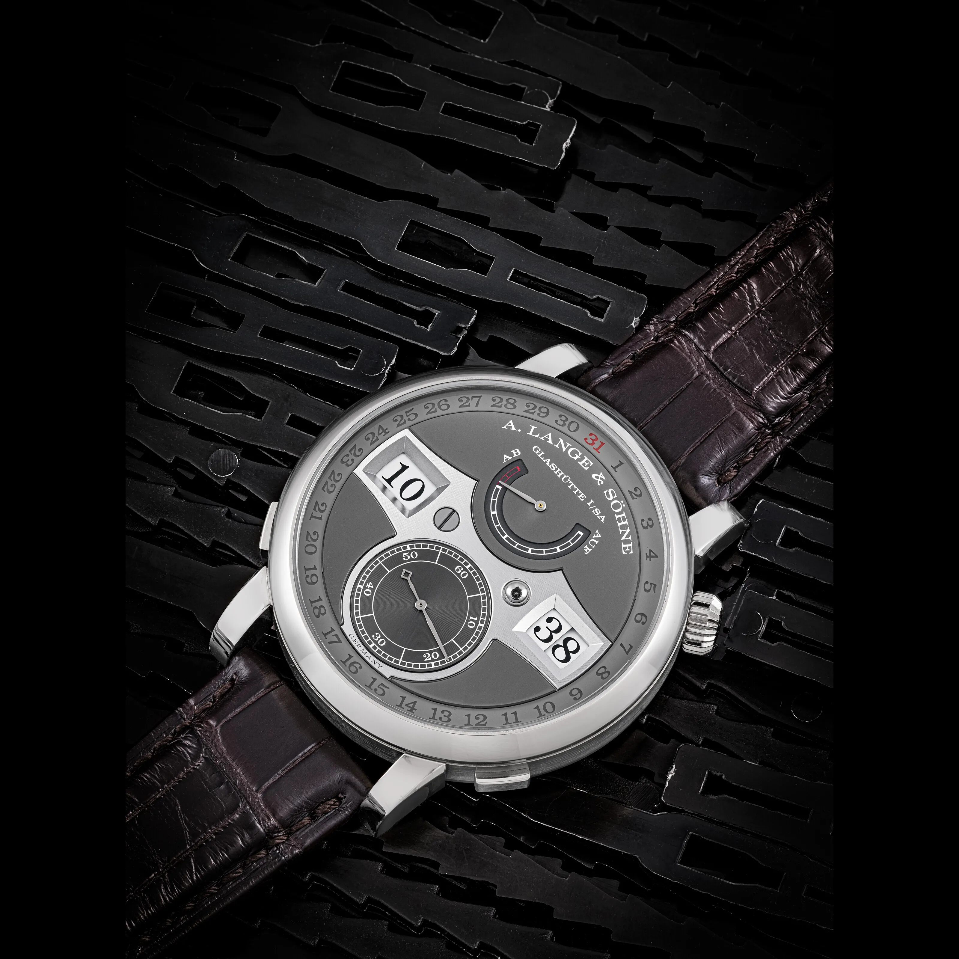 A. Lange & Söhne Zeitwerk 148.038 44mm White gold Gray