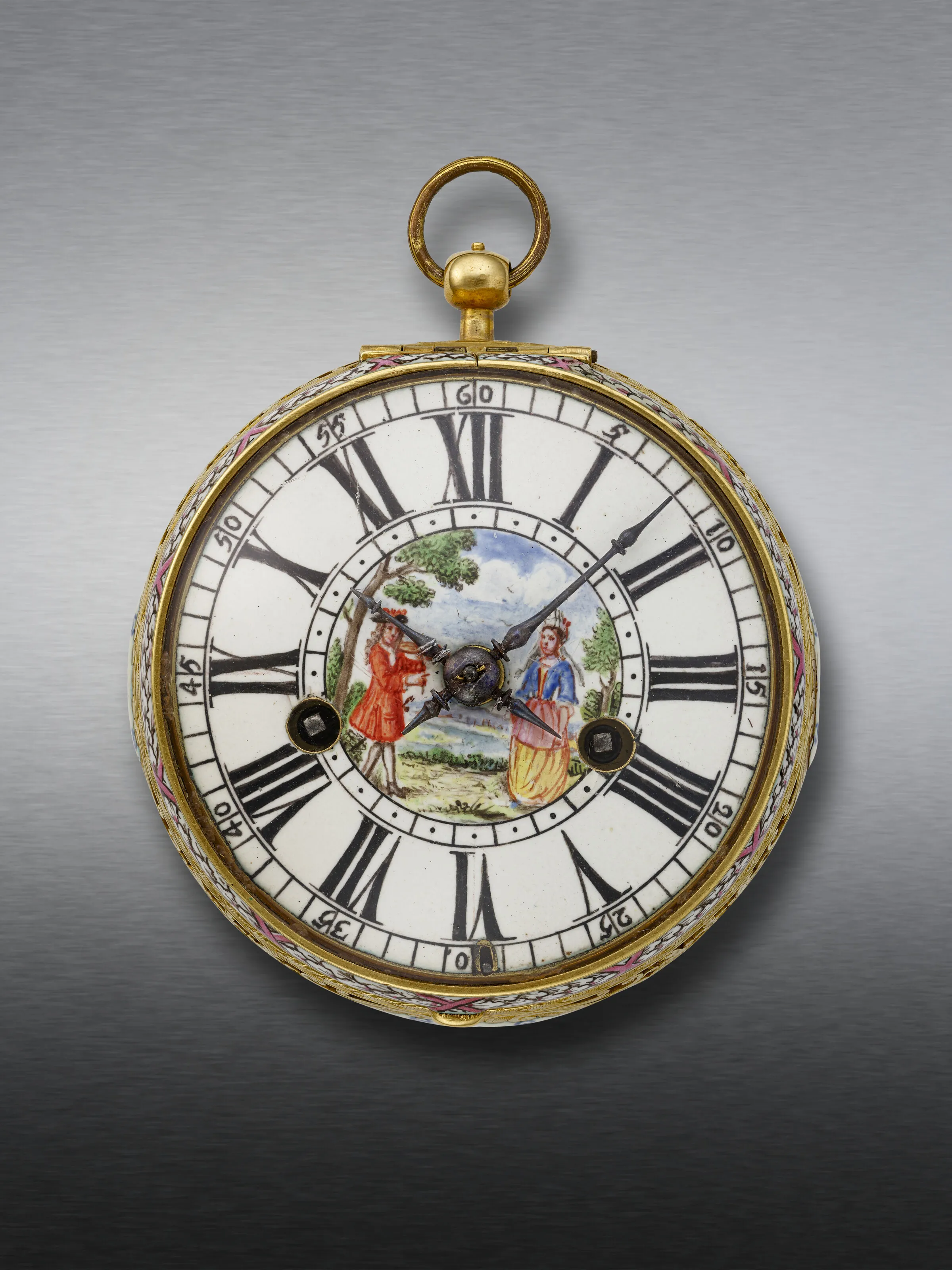 Balthazar Martinot 52mm Gilt-metal and Enamel White