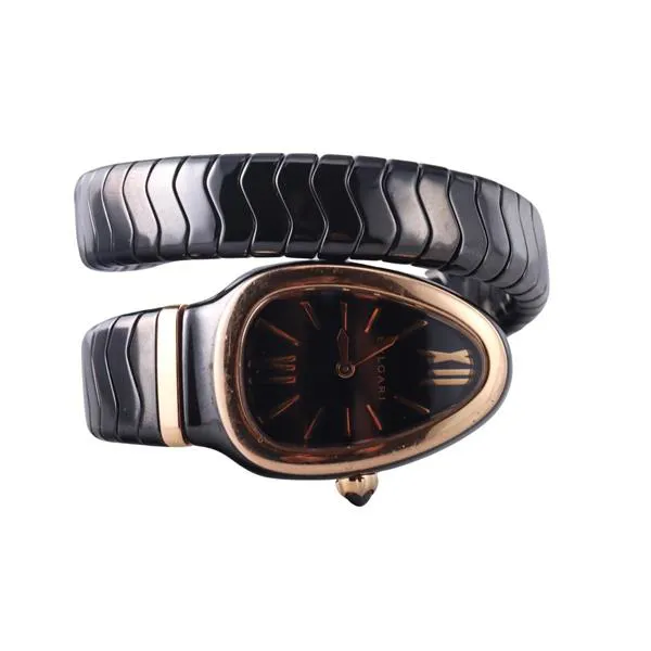 Bulgari Serpenti Spiga SP C 35 BG 35mm Ceramic and Rose gold