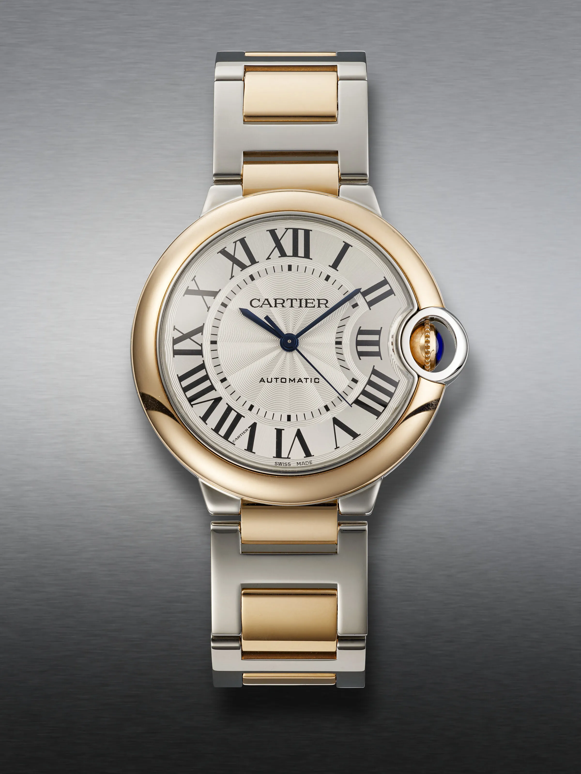 Cartier Ballon Bleu 3754 36mm Rose gold and Stainless steel Silvered