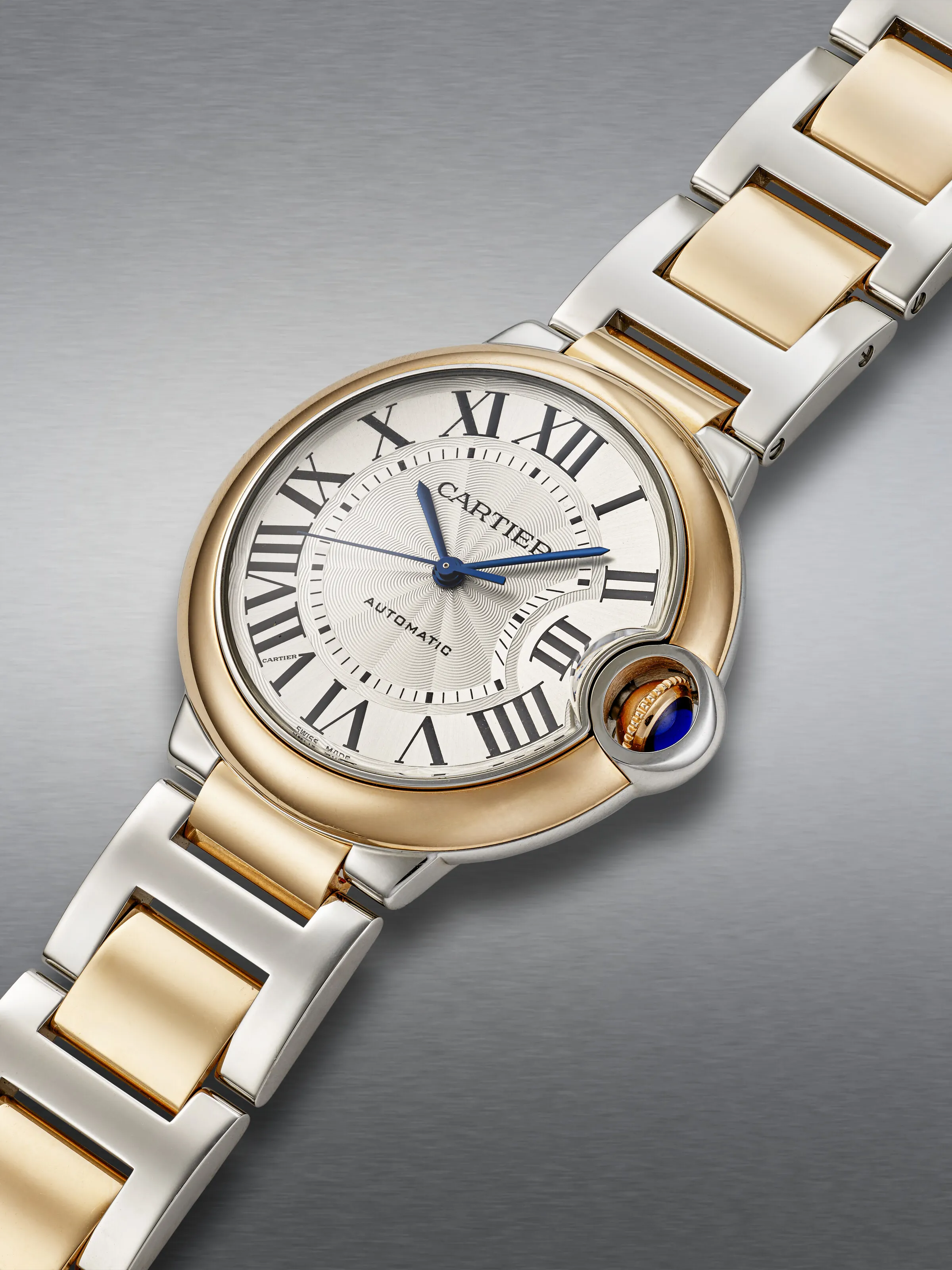 Cartier Ballon Bleu 3754 36mm Rose gold and Stainless steel Silvered 1