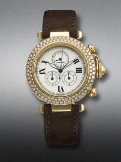 Cartier Pasha 1354 Yellow gold and Diamond Silver