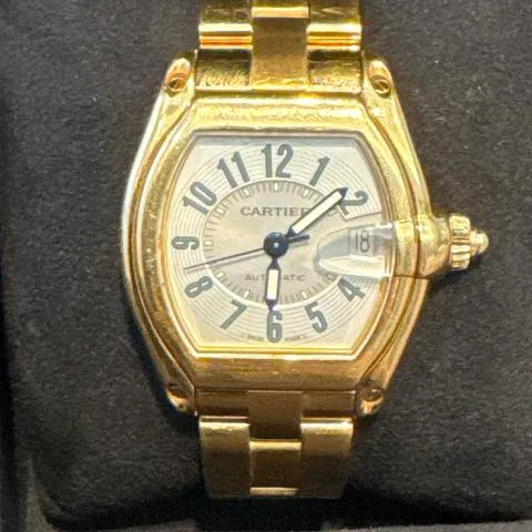 Cartier Roadster 2524 37mm Yellow gold Silver