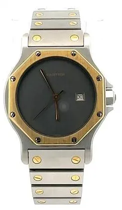 Cartier Santos 2965 30mm Yellow gold and Stainless steel Gray