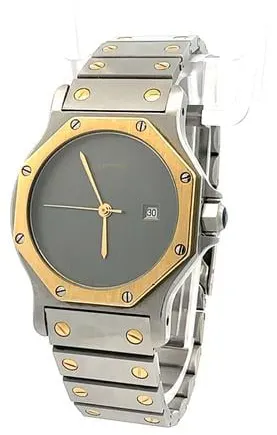 Cartier Santos 2965 30mm Yellow gold and Stainless steel Gray 1