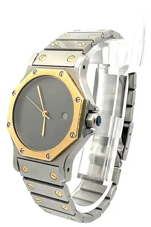 Cartier Santos 2965 30mm Yellow gold and Stainless steel Gray 2