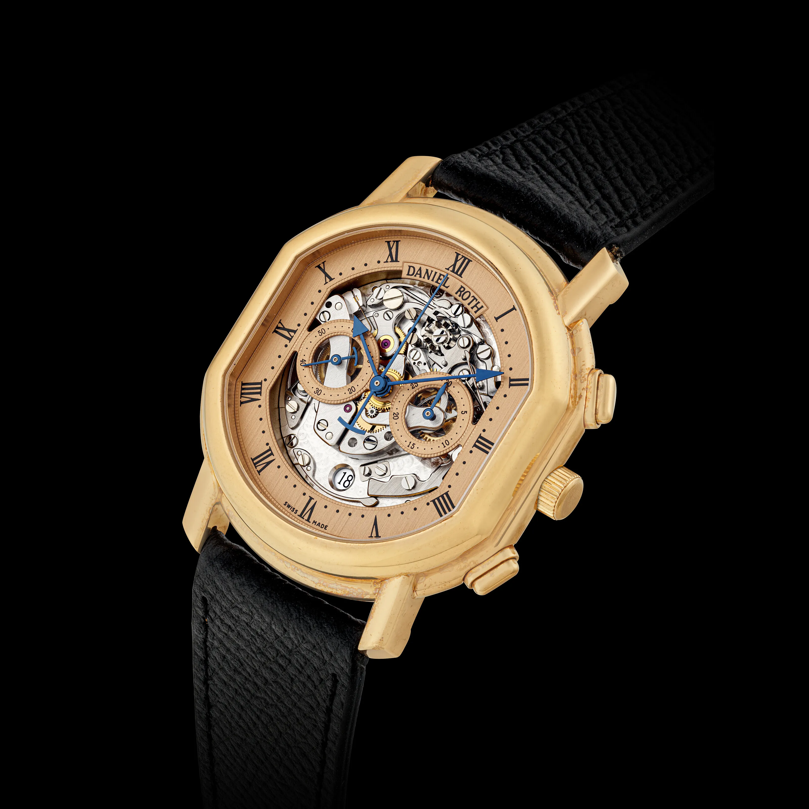 Daniel Roth 38mm Rose gold Semi-skeletonized