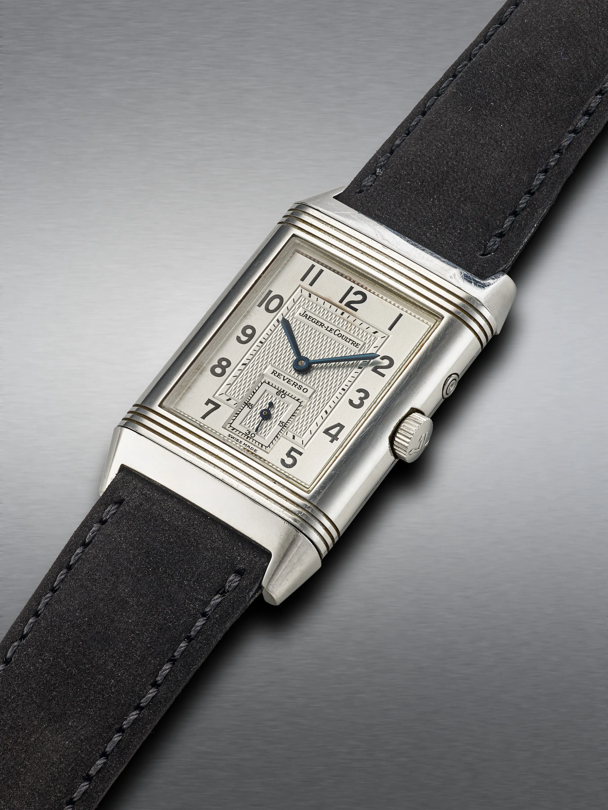 Jaeger-LeCoultre Reverso Duo 270.8.54 42mm Stainless steel Silvered and black 2