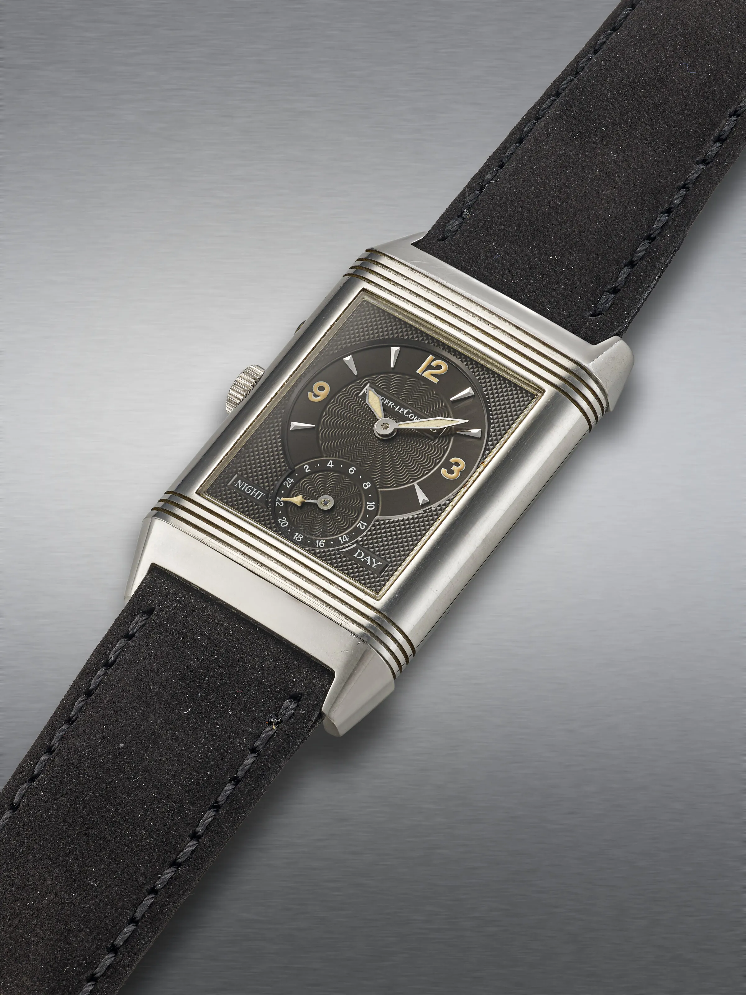 Jaeger-LeCoultre Reverso Duo 270.8.54 42mm Stainless steel Silvered and black 3