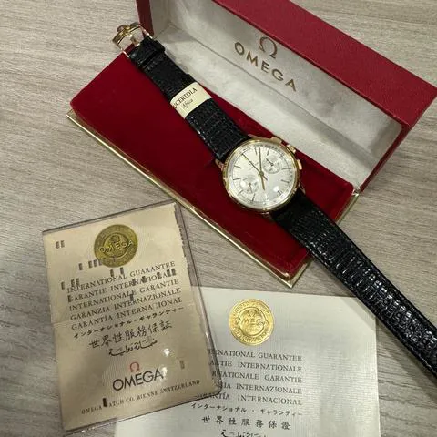 Omega Chronograph 101.009-65 35mm Yellow gold Silver 14