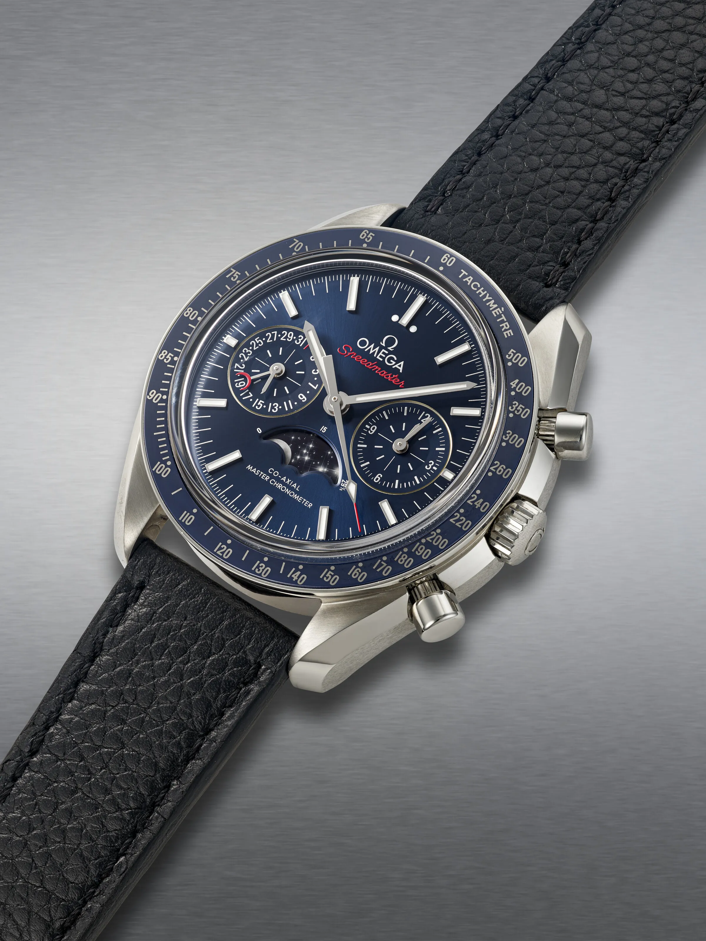 Omega Speedmaster Professional Moonwatch Moonphase 304.33.44.52.03.001 44.5mm Stainless steel Blue 1