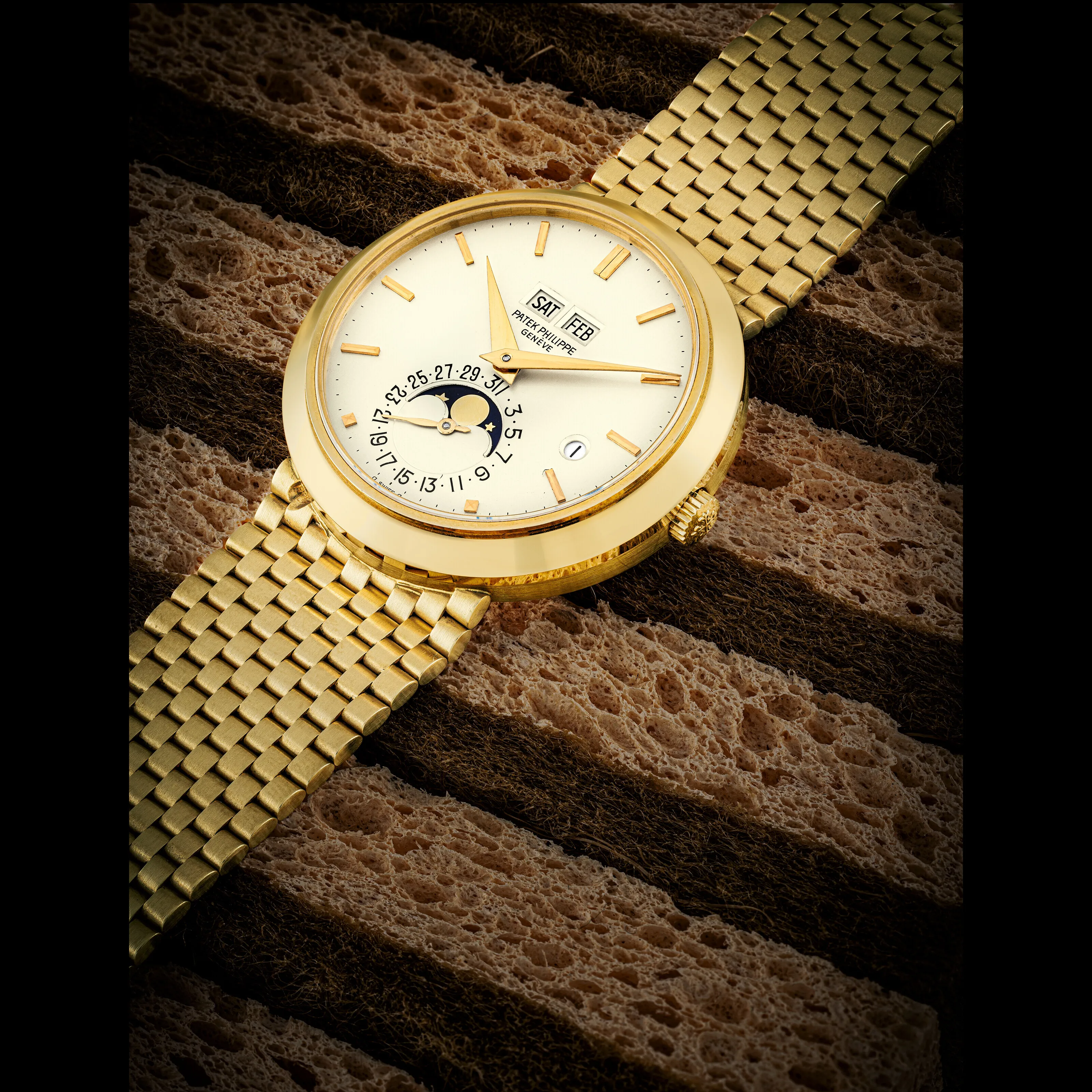 Patek Philippe Perpetual Calendar 3450/1 38mm Yellow gold Silver