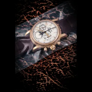 Patek Philippe Perpetual Calendar Split-Seconds Chronograph 5004R-014 Rose gold Silver