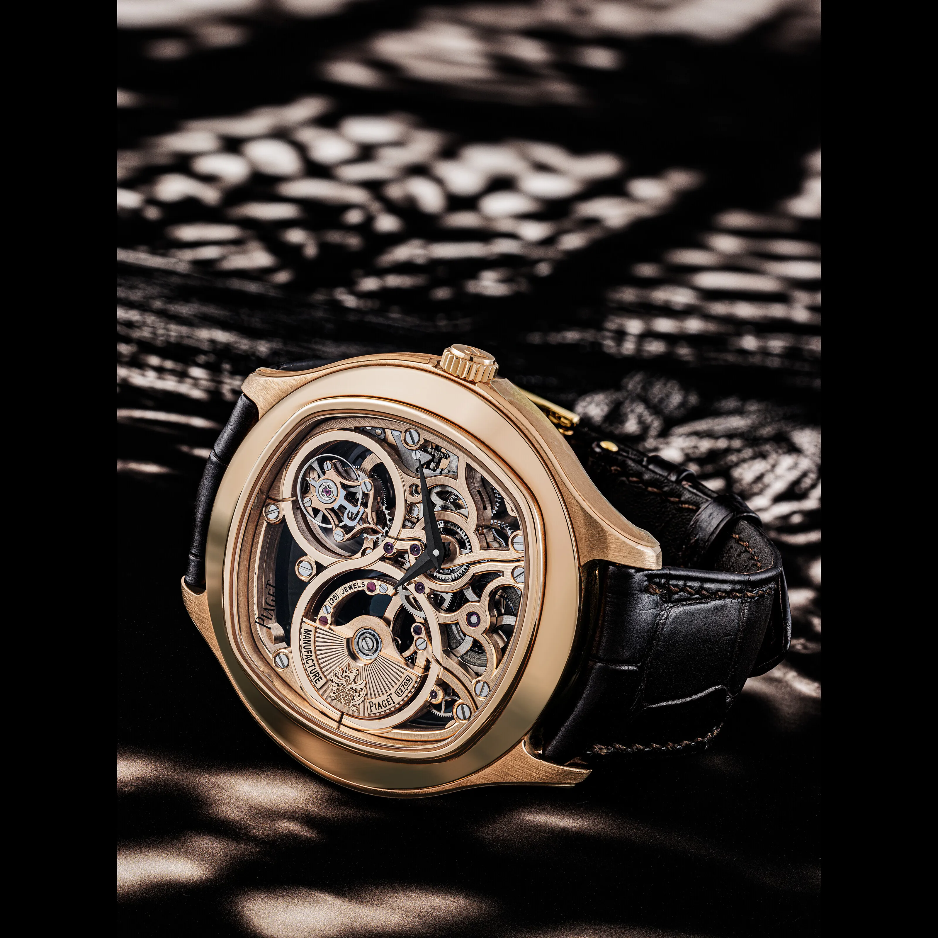 Piaget Emperador G0A40042 46.5mm Rose gold Skeletonized