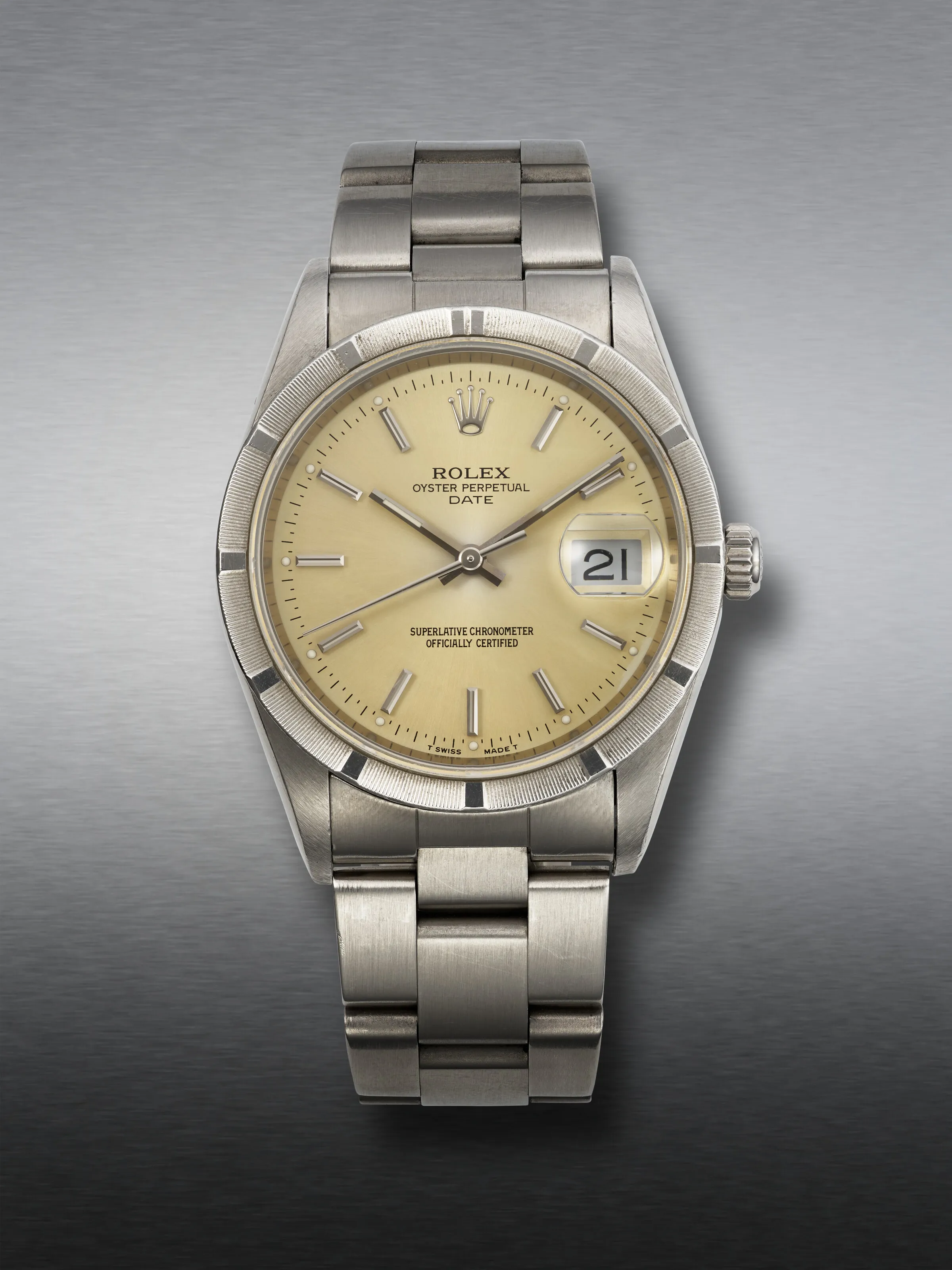 Rolex Oyster Perpetual Date 15210 34mm Stainless steel Silver