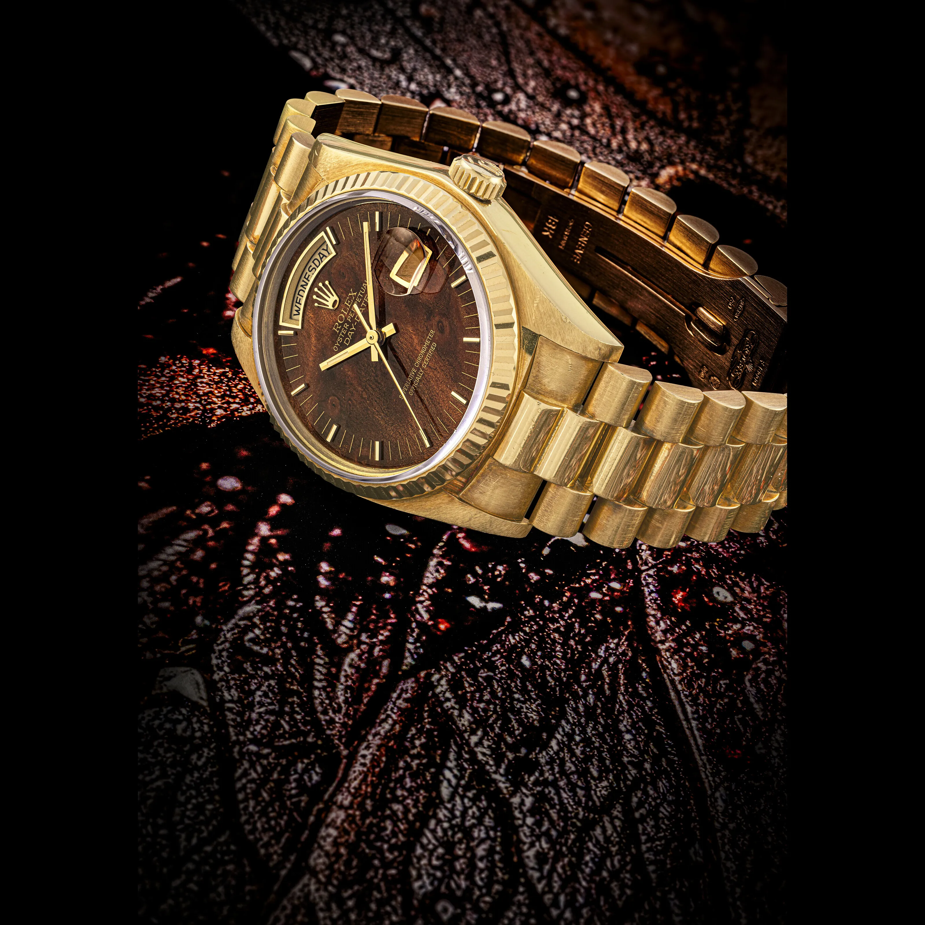 Rolex Day-Date 36 18038 36mm Gold Wood