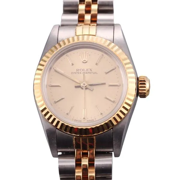 Rolex Oyster Perpetual 67193 24mm Yellow gold and Stainless steel Champagne 1