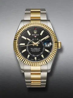 Rolex Sky-Dweller 326933 Yellow gold and Stainless steel Black