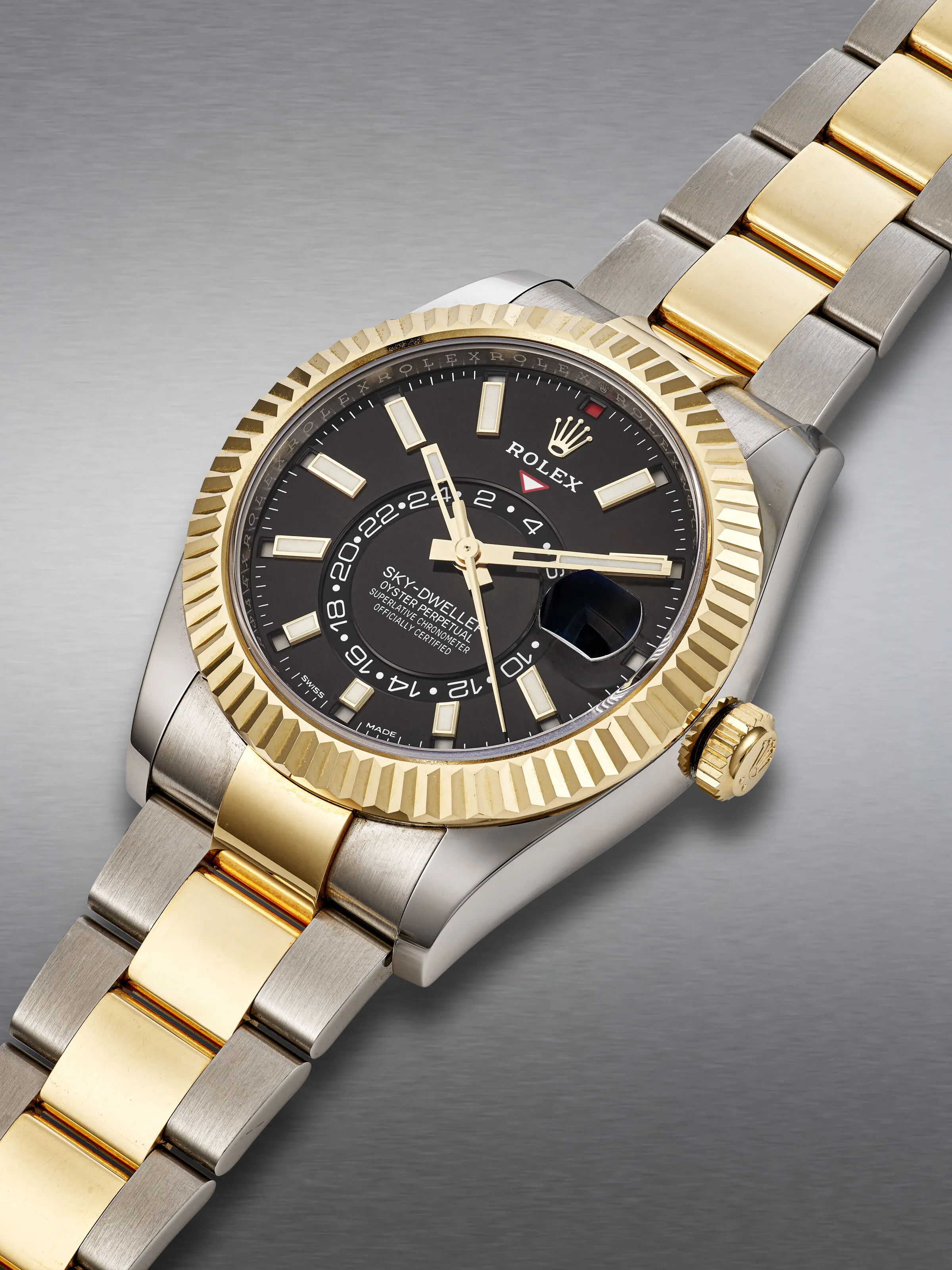 Rolex Sky-Dweller 326933 42mm Yellow gold and stainless steel Black 1