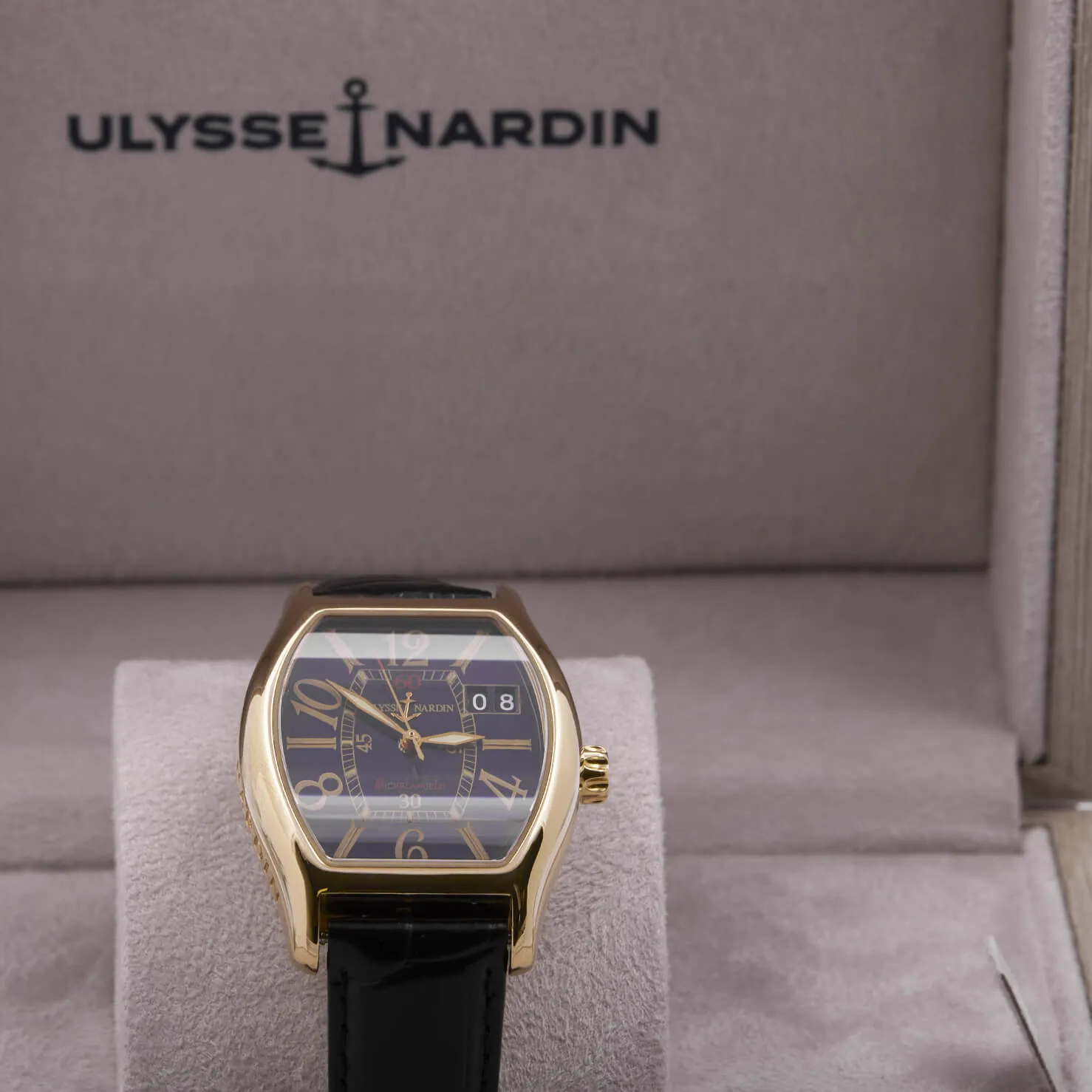 Ulysse Nardin Michelangelo 236-48 35mm Oro giallo 18kt blu 3