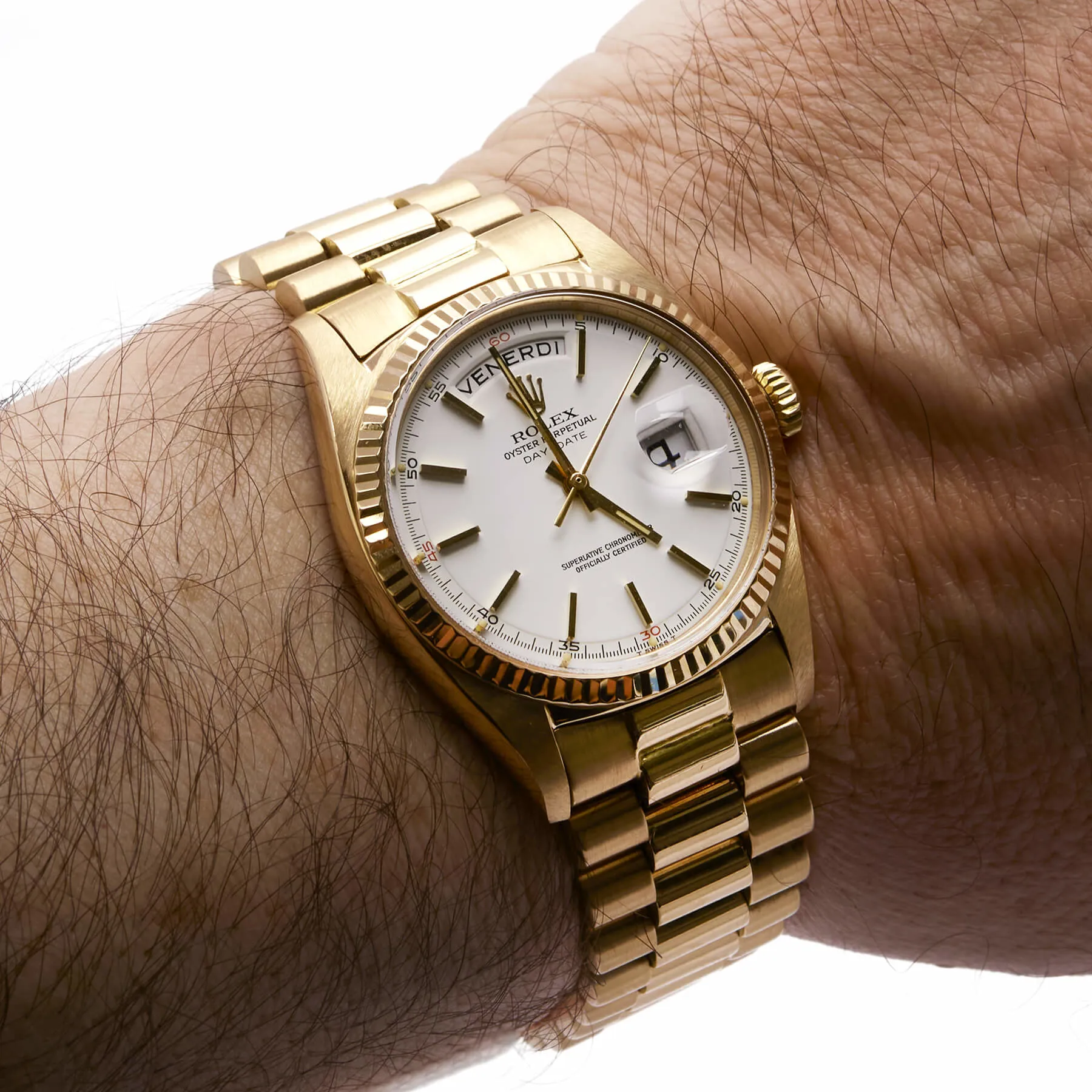 Rolex Day-Date 36 1803 36mm Oro giallo 18kt bianco 9