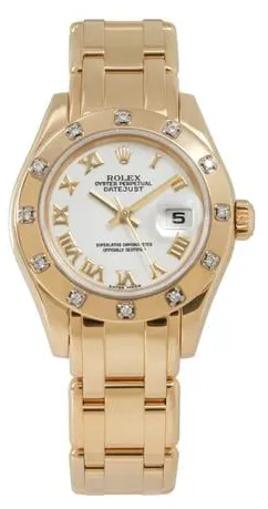 Rolex Lady-Datejust Pearlmaster 80318 40mm Yellow gold White