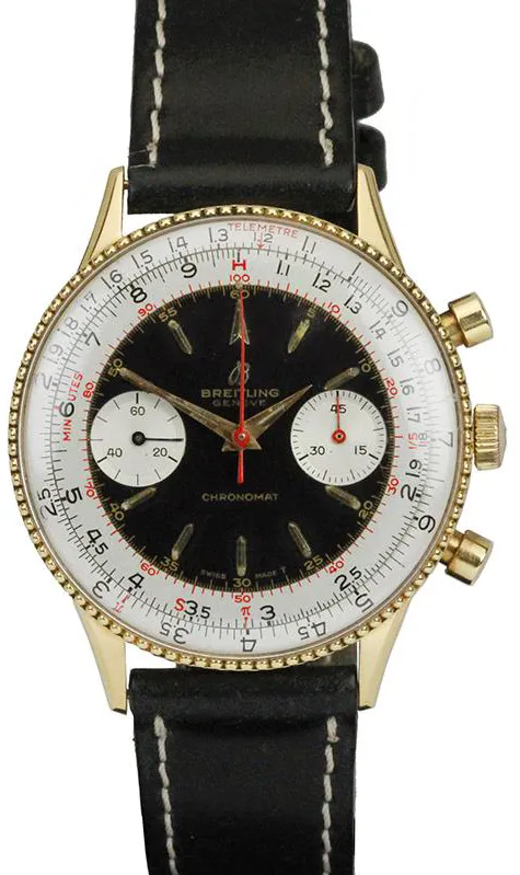 Breitling Chronomat 808 37mm Yellow gold Silver